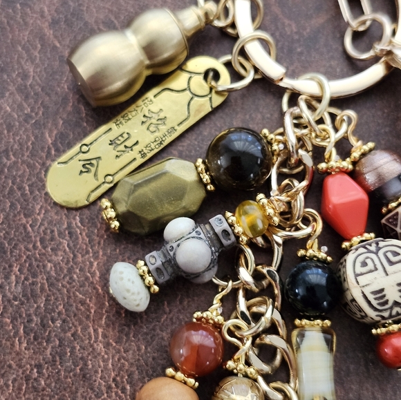 Chinese Feng Shui-inspired Purse Charm or Keychain Asian Boho Handcrafted - Picture 4 of 7